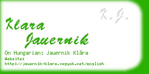 klara jauernik business card