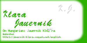 klara jauernik business card